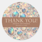 Exotic Posh Wedding Stickers ラウンドシール (正面)