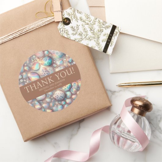 Exotic Posh Wedding Stickers ラウンドシール (ギフト)