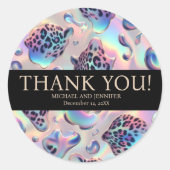 Exotic Posh Wedding Stickers ラウンドシール (正面)