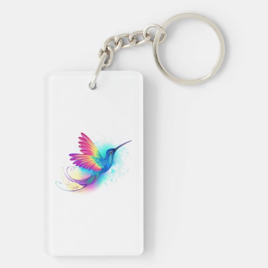 Exotic Rainbow Hummingbird キーホルダー (裏面)