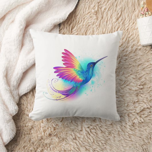 Exotic Rainbow Hummingbird クッション (ブランケット)