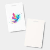 Exotic Rainbow Hummingbird バッジ (正面＆裏面)