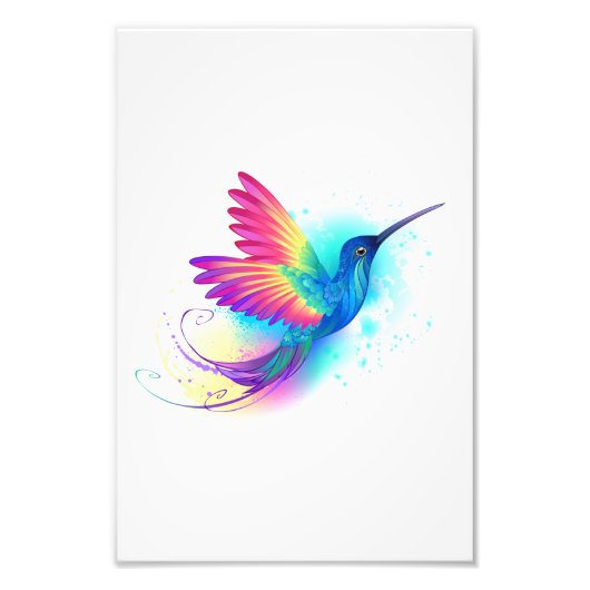 Exotic Rainbow Hummingbird フォトプリント (正面)
