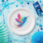 Exotic Rainbow Hummingbird ペーパープレート (パーティー)