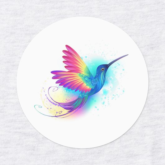 Exotic Rainbow Hummingbird ラベル (デザイン2)