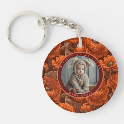 Exotic remembrance gift Custom Ranunculus キーホルダー (正面)