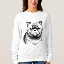 Exotic Shorthair Sketch Women's Sweater スウェットシャツ