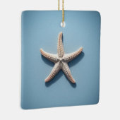 Exotic Starfish with Blue Background セラミックオーナメント (右)