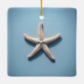 Exotic Starfish with Blue Background セラミックオーナメント (裏面)