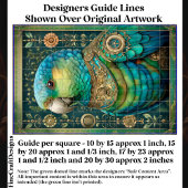 Exotic Steampunk Blue Green Parrot DX7L Decoupage 薄葉紙