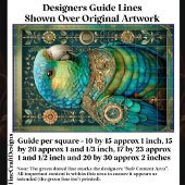 Exotic Steampunk Blue Green Parrot DX7R Decoupage 薄葉紙