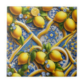 Exotic Tile Accents | Moroccan Mediterranean Lemon タイル (正面)