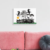 Exotic Toucan and Jungle Scene Canvas Print キャンバスプリント (インサイチュ (リビング))