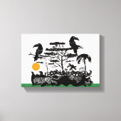 Exotic Toucan and Jungle Scene Canvas Print キャンバスプリント (正面)