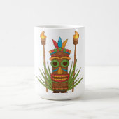 Exotic Tribal Tiki Mask Coffee Mug - Colorful  コーヒーマグカップ (中央)