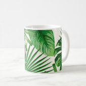 Exotic tropical natural green leaves composition o コーヒーマグカップ (正面右)