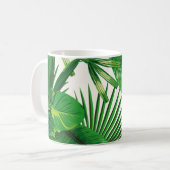 Exotic tropical natural green leaves composition o コーヒーマグカップ (正面左)