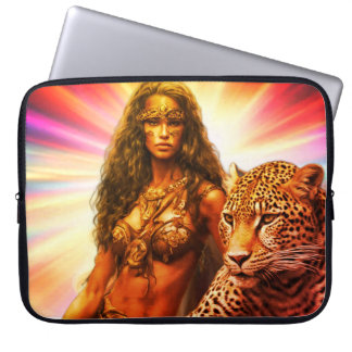 Exotic Woman in Brown Leather Bikini on a  ラップトップスリーブ