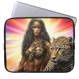 Exotic Woman in Brown Leather Bikini on a  ラップトップスリーブ