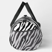 Exotic Zebra pattern Black and White ダッフルバッグ (右)
