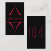 Exotica Curves名刺、ホットピンク 名刺 (正面/裏面)