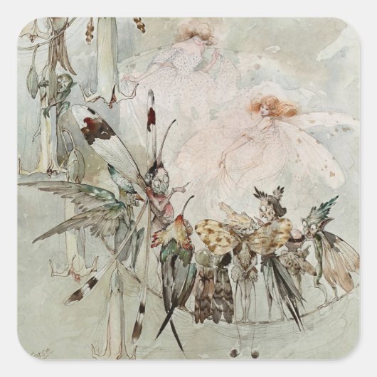 “Exotics at Play” by A Duncan Carse スクエアシール (正面)