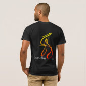 ExoticSkis – ブラックスウッシュT (Bella Canvas) Tシャツ (裏面フル)