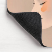 Exotische Schönheit - Farbiges Bleistift Portrait マウスパッド (コーナー)