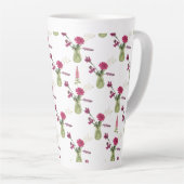 Exotisches Blumenarrangement im Glas カフェラテマグ (右アングル)