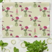 Exotisches Blumenarrangement im Glas キッチンタオル (折り畳み)