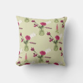 Exotisches Blumenarrangement im Glas クッション (正面)