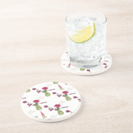 Exotisches Blumenarrangement im Glas コースター