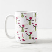 Exotisches Blumenarrangement im Glas コーヒーマグカップ (左)