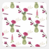 Exotisches Blumenarrangement im Glas スクエアシール (正面)