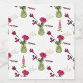 Exotisches Blumenarrangement im Glas ワインラベル (シングルラベル)