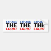 "Expand the Court"青い白い赤の黒 – バンパーステッカー (正面)