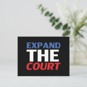 "Expand the Court"青い白い赤の黒 –  ポストカード (スタンド正面)