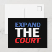 "Expand the Court"青い白い赤の黒 –  ポストカード (正面/裏面)