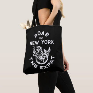 Expat Roar for New York (Black) トートバッグ