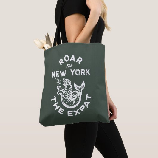 Expat Roar for New York (Green) トートバッグ (クローズアップ)