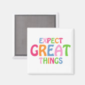 Expect 素晴らし Thingsの感動的タイポグラフィ引用文 マグネット (正面/裏面)