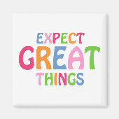Expect 素晴らし Thingsの感動的タイポグラフィ引用文 マグネット (正面)