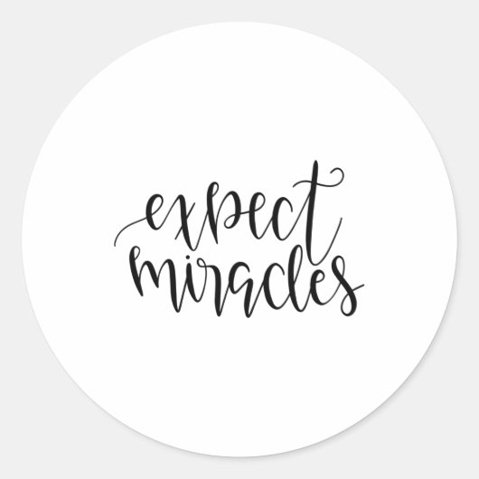 Expect miracles ラウンドシール (正面)
