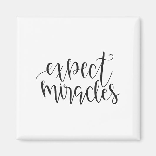 Expect Miracles Insrational Motivational Quote  マグネット (正面)