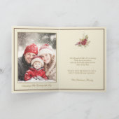 Expectant Mary Christmas Blessings with Isaiah 7:1 シーズンカード (内部)