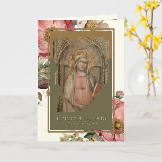 Expectant Mother Pregnancy Religious Mothers Day カード (黄色い花)