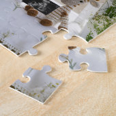 Expecting baby Floral Pregnancy Announcement  ジグソーパズル (側面)