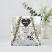 Expecting baby Floral Pregnancy Announcement card 案内状 (スタンド正面)