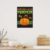 Expecting Little Pumpkin Awesome Pregnant  ポスター (キッチン)