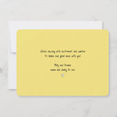 Expecting Mom Bee w/Glasses Pregnancy Announcement 招待状 (裏面)